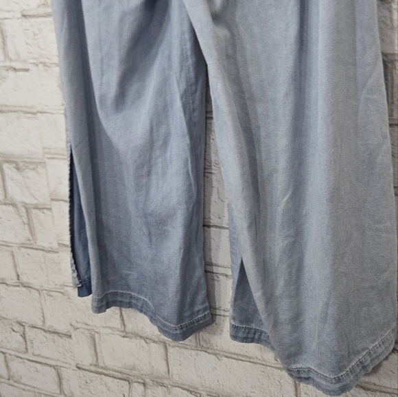 Rewash Light Blue Wide Leg Tie Waist Pants - Picture 14 of 16